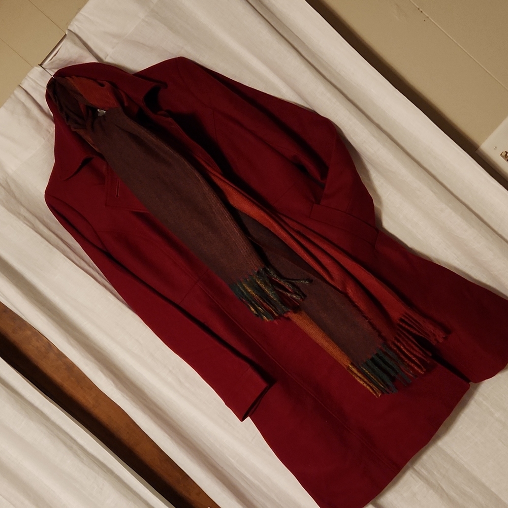 Red wool coat